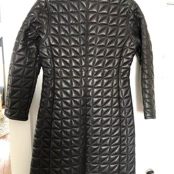 Baby Phat Quilted Leather Long Coat - Picture 3 of 10